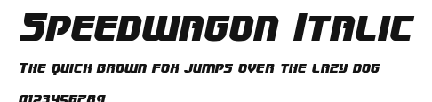 Speedwagon Italic Preview
