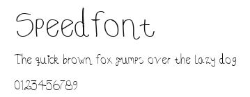 Speedfont Preview