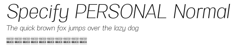 Specify PERSONAL Normal Preview