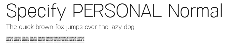 Specify PERSONAL Normal Preview