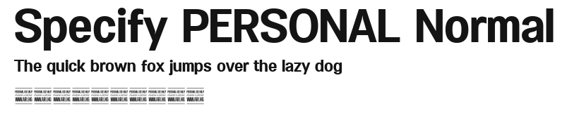 Specify PERSONAL Normal Preview