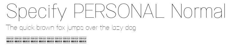 Specify PERSONAL Normal Preview