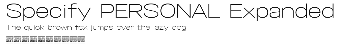 Specify PERSONAL Expanded Preview