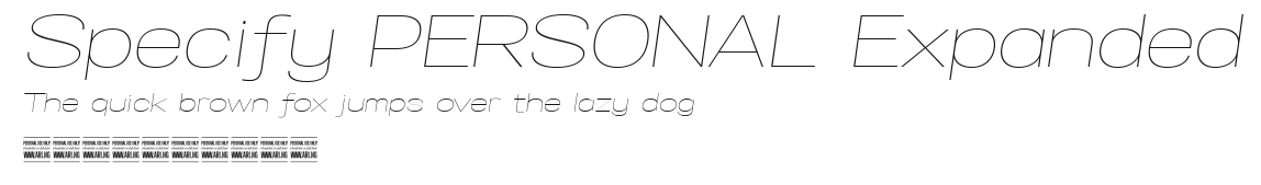 Specify PERSONAL Expanded Preview