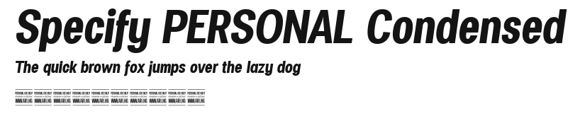 Specify PERSONAL Condensed Preview
