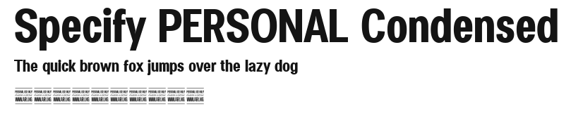 Specify PERSONAL Condensed Preview