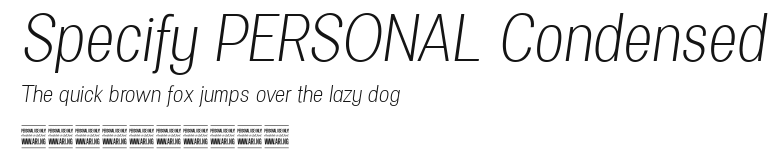 Specify PERSONAL Condensed Preview