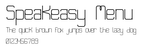 Speakeasy Menu Preview