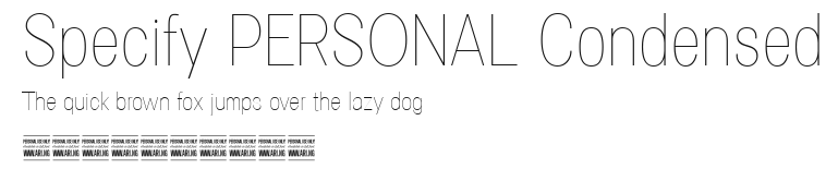 Specify PERSONAL Condensed Preview