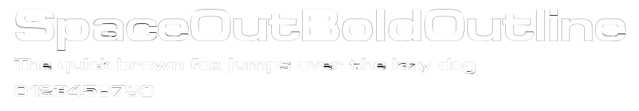 SpaceOutBoldOutline Preview