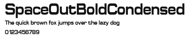 SpaceOutBoldCondensed Preview