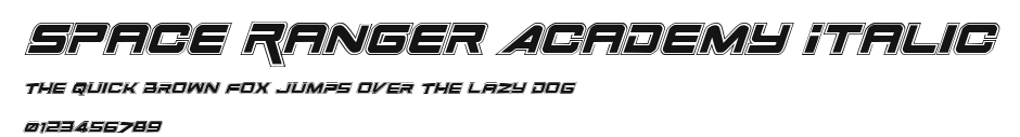 Space Ranger Academy Italic Preview
