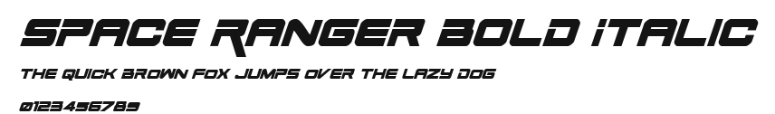 Space Ranger Bold Italic Preview