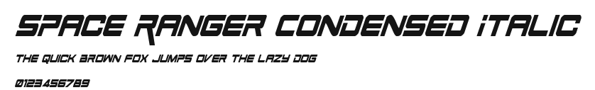 Space Ranger Condensed Italic Preview