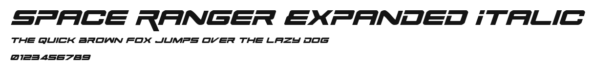 Space Ranger Expanded Italic Preview