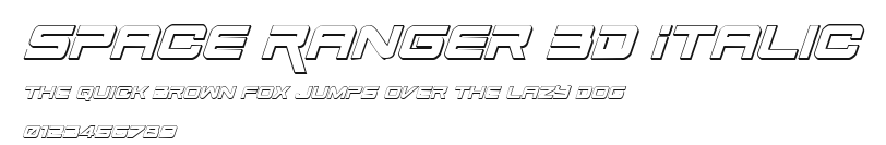 Space Ranger 3D Italic Preview