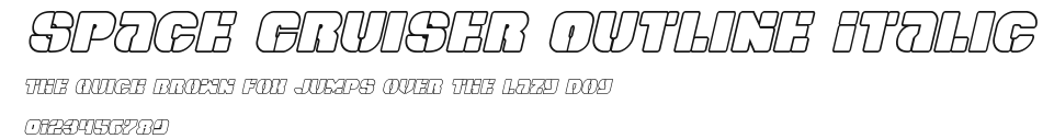 Space Cruiser Outline Italic Preview