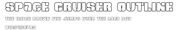 Space Cruiser Outline Preview