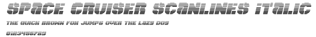 Space Cruiser Scanlines Italic Preview