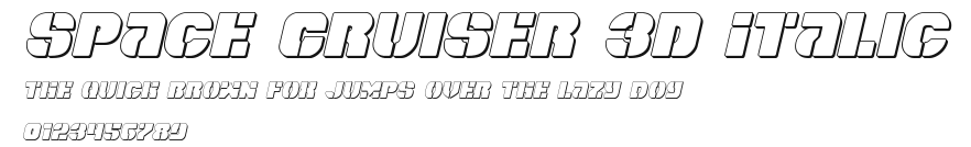 Space Cruiser 3D Italic Preview