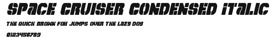 Space Cruiser Condensed Italic Preview