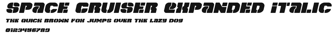 Space Cruiser Expanded Italic Preview
