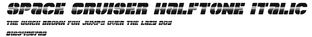 Space Cruiser Halftone Italic Preview