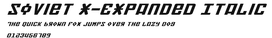 Soviet X-Expanded Italic Preview