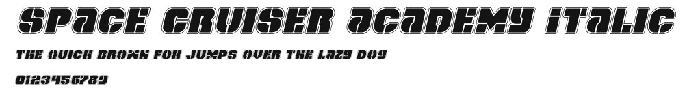 Space Cruiser Academy Italic Preview