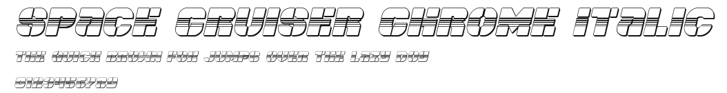 Space Cruiser Chrome Italic Preview