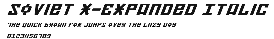 Soviet X-Expanded Italic Preview