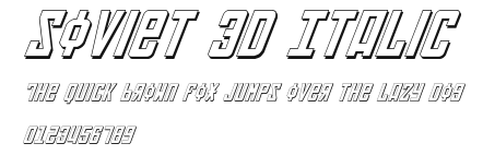 Soviet 3D Italic Preview