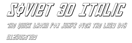 Soviet 3D Italic Preview