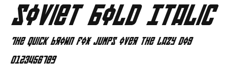 Soviet Bold Italic Preview