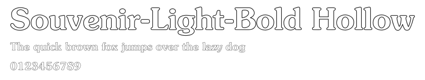 Souvenir-Light-Bold Hollow Preview