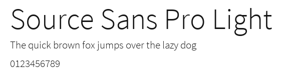 Source Sans Pro Light Preview