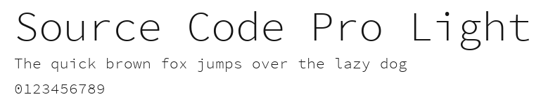Source Code Pro Light Preview