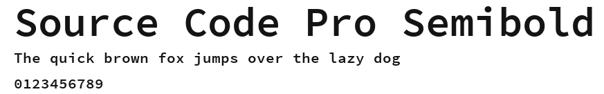 Source Code Pro Semibold Preview