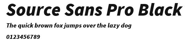Source Sans Pro Black Preview