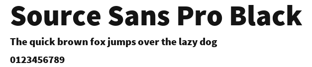 Source Sans Pro Black Preview