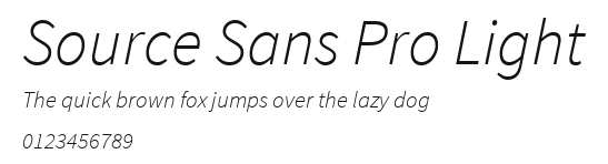 Source Sans Pro Light Preview