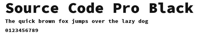 Source Code Pro Black Preview