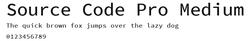 Source Code Pro Medium Preview