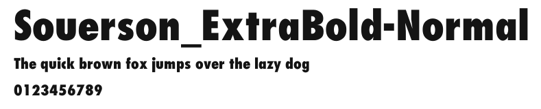 Souerson_ExtraBold-Normal Preview