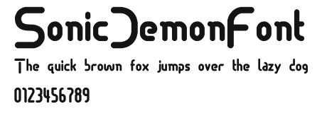 SonicDemonFont Preview