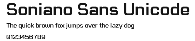 Soniano Sans Unicode Preview