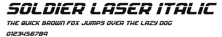 Soldier Laser Italic Preview
