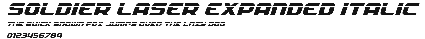 Soldier Laser Expanded Italic Preview