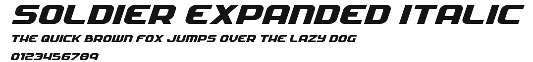 Soldier Expanded Italic Preview