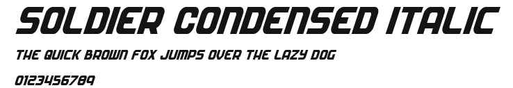 Soldier Condensed Italic Preview